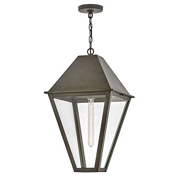 Endsley 1-Light LED Hanging Lantern in Blackened Brass