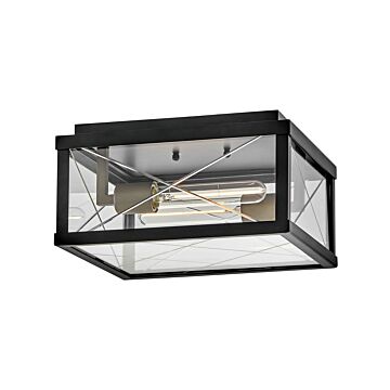 Monte 2-Light LED Flush Mount in Black