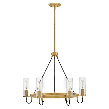 Ryden 6-Light LED Chandelier in Heritage Brass