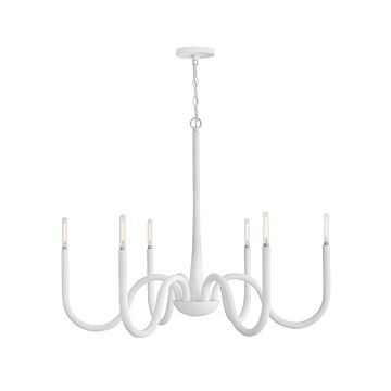 Maris 6-Light LED Chandelier in Textured Plaster