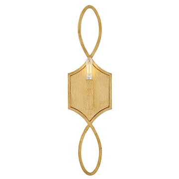 Leona 1-Light LED Wall Sconce in Distressed Brass