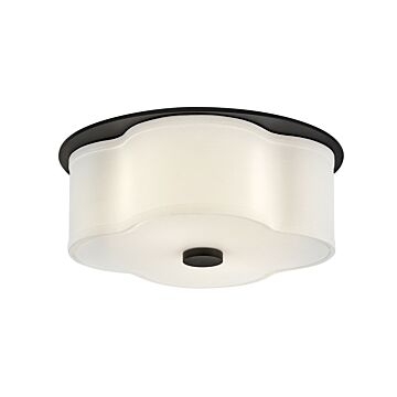 Delaney 2-Light LED Flush Mount in Black