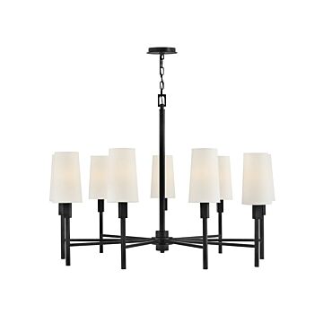 Fenwick 9-Light LED Chandelier in Black