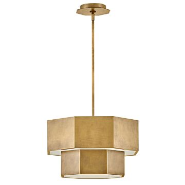 Facet 5-Light LED Convertible Flush Mount in Heritage Brass