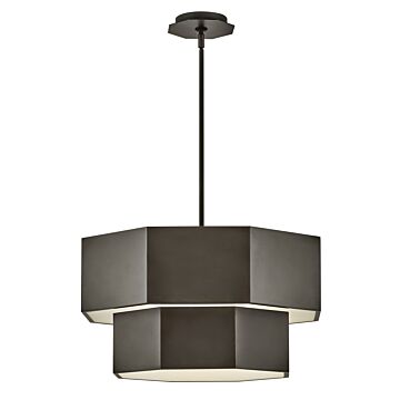 Facet 7-Light LED Convertible Chandelier in Black Oxide