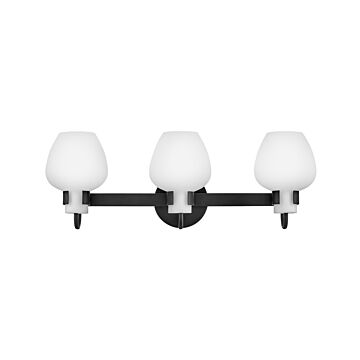 Sylvie 3-Light LED Bathroom Vanity Light in Black