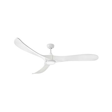 Swell Illuminated 72" LED Smart Fan in Matte White