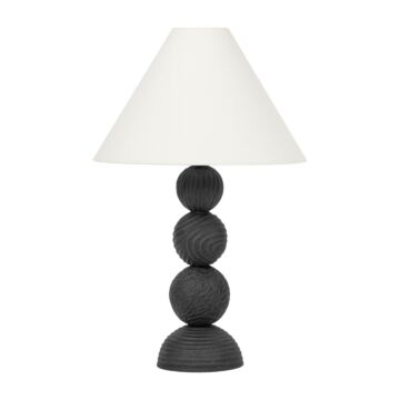 Miela One Light Table Lamp in Forged IronCeramic Black Motif by Troy Lighting