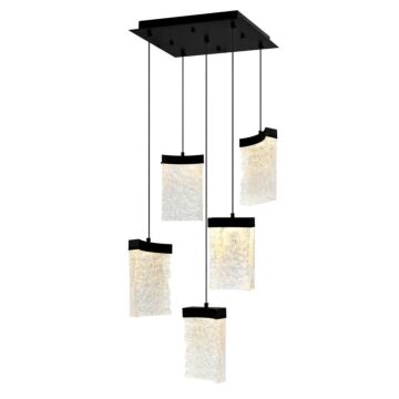Lava LED Mini Pendant in Black by CWI Lighting