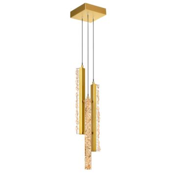Stagger LED Mini Pendant in Brass by CWI Lighting