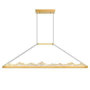 Himalayas LED Chandelier in Brass by CWI Lighting