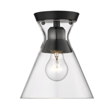 Malta One Light Flush Mount in Matte Black by Golden