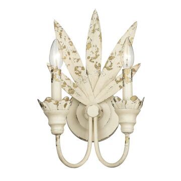 Lillianne Two Light Wall Sconce in Antique Ivory by Golden