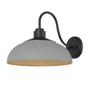 Levitt One Light Outdoor Wall Sconce in Natural Black by Golden