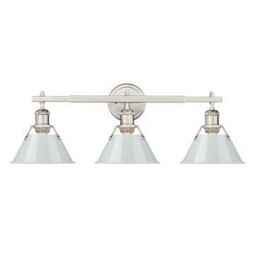 Orwell PW Three Light Bath Vanity in Pewter by Golden
