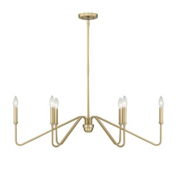 Kennedy BCB Six Light Linear Pendant in Brushed Champagne Bronze by Golden