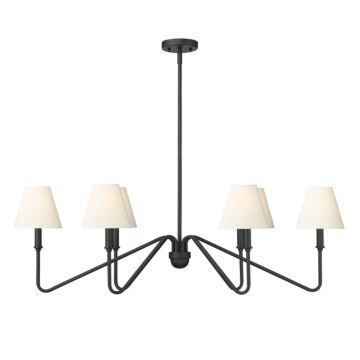 Kennedy Six Light Linear Pendant in Natural Black by Golden