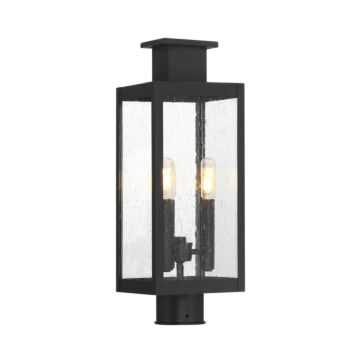 Ascott Three Light Outdoor Post Lantern in Matte Black by Savoy House