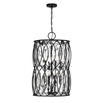 Snowden Eight Light Pendant in Matte Black by Savoy House