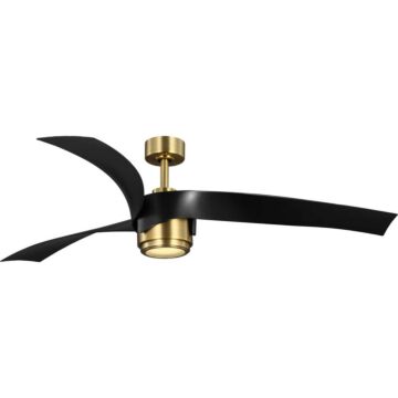 Insigna 1-Light 60" Outdoor Ceiling Fan in Vintage Brass