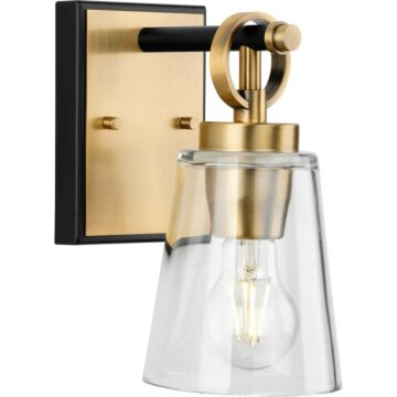Cassell 1-Light Bathroom Vanity Light & Vanity Light in Vintage Brass