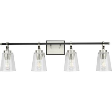 Cassell 4-Light Bathroom Vanity Light & Vanity in Brushed Nickel