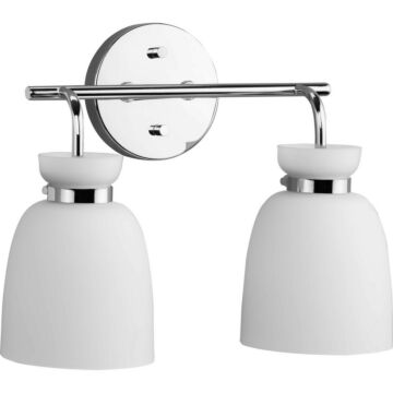 Lexie 2-Light Bathroom Vanity Light & Vanity in Polished Chrome