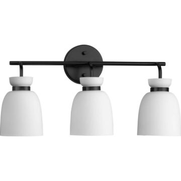 Lexie 3-Light Bathroom Vanity Light & Vanity in Matte Black