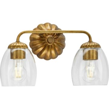 Quillan 2-Light Bathroom Vanity Light & Vanity in Gold Ombre