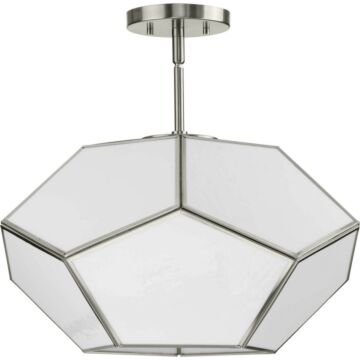 Latham 3-Light Flush Mount in Brushed Nickel