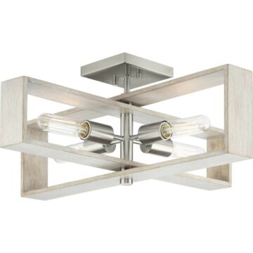 Boundary 4-Light Flush Mount in Brushed Nickel