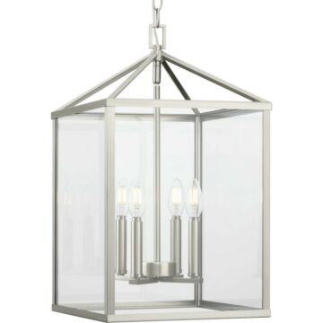 Hillcrest 4-Light Foyer Pendant in Brushed Nickel