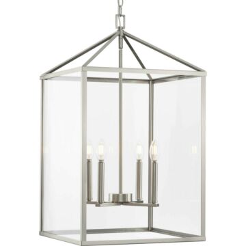Hillcrest 4-Light Foyer Pendant in Brushed Nickel