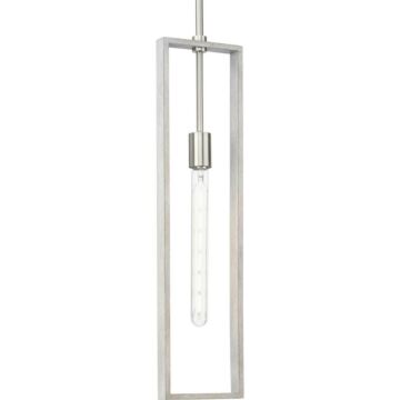 Boundary 1-Light Pendant in Brushed Nickel