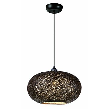 Bali One Light Outdoor Pendant in Chocolate by Maxim