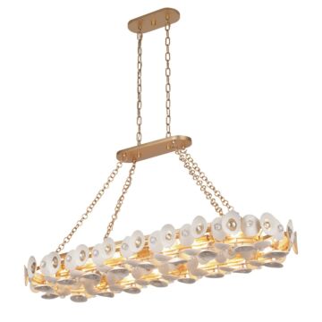 Niu 14 Light Island Pendant in Fawn Gold by Metropolitan