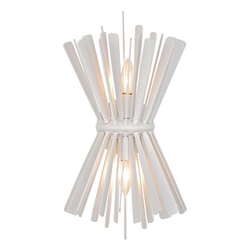 Confluence Two Light Wall Sconce in Piastra White by Metropolitan