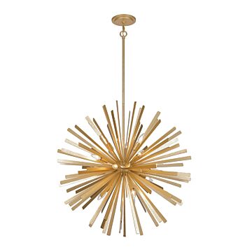 Confluence 16 Light Pendant in Piastra Gold by Metropolitan