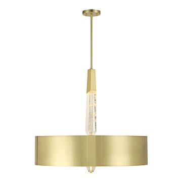 Drifting Droplets Five Light Pendant in Brushed Brass by George Kovacs