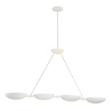 Undertas Four Light Island Pendant in Piastra White by George Kovacs