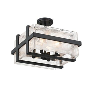 Cloud Break Four Light Semi Flush Mount in Coal by MinkaLavery