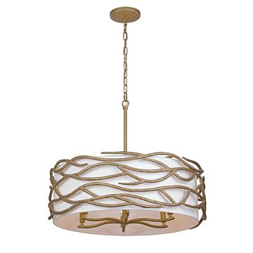 Branch Reality Six Light Pendant in Ashen Gold by MinkaLavery