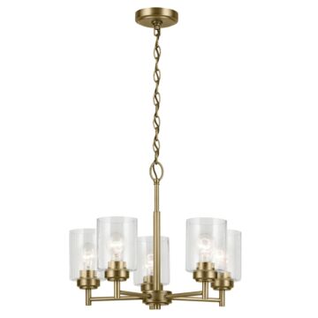 Winslow Five Light Chandelier in Natural Brass by Kichler