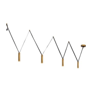 Mason LED Linear Pendant in Vintage Brass by Kuzco Lighting