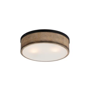 Franklin Two Light Flush Mount in Driftwood   Black by Maxim
