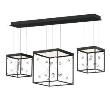 Entanglement LED Linear Pendant in Black by ET2