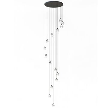 Dewdrop LED Pendant in Black by ET2