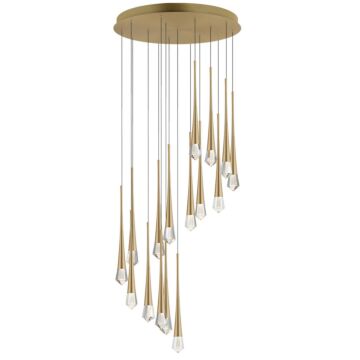 Pierce LED Pendant in Gold by ET2
