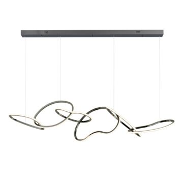 Unity LED Linear Pendant in Black Chrome by ET2