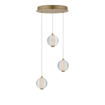 Rhythm LED Pendant in Gold by ET2